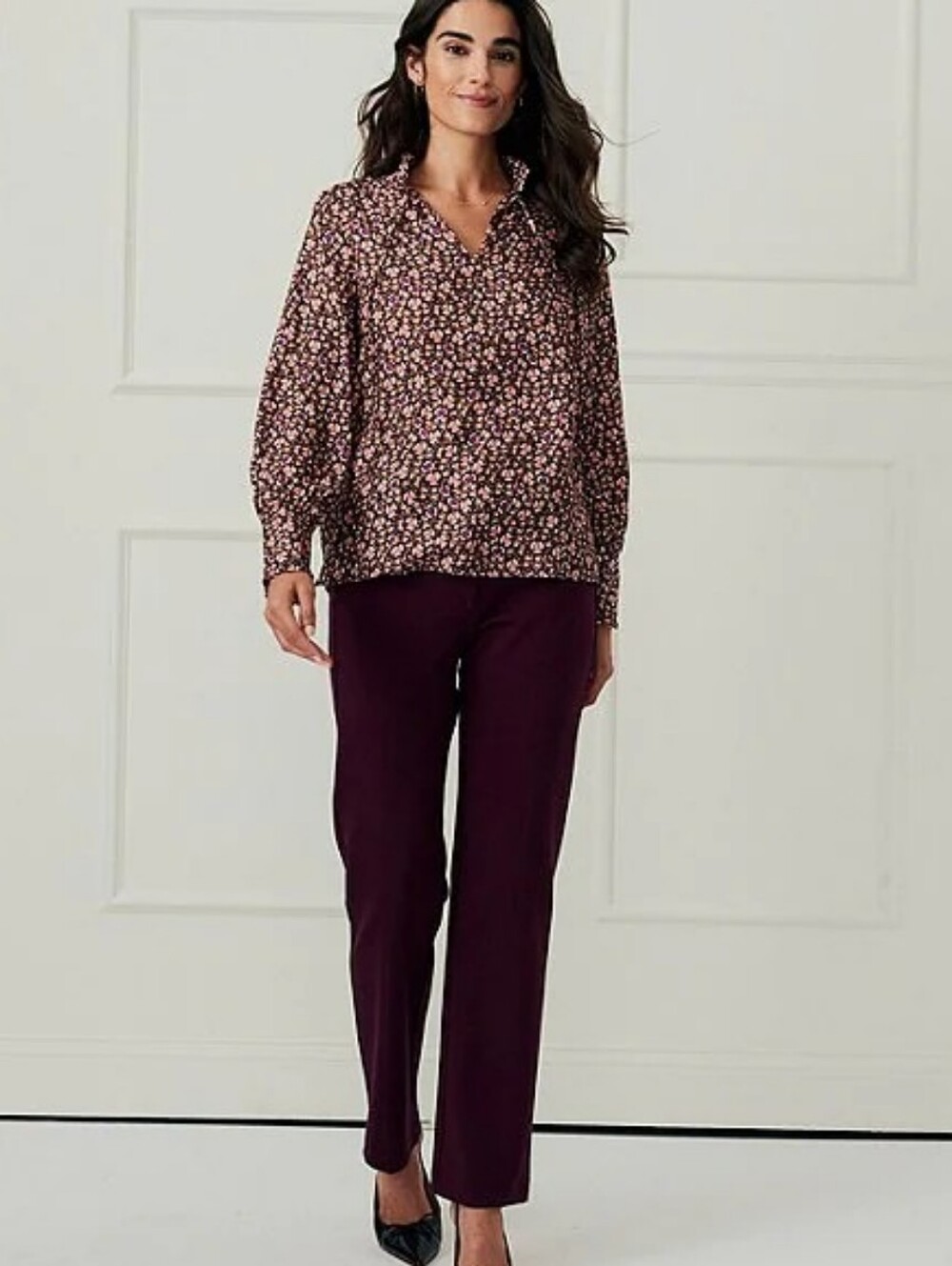 EUC J McLaughlin Brown Straight-Leg Pants - Elegant Everyday Trousers Size 8